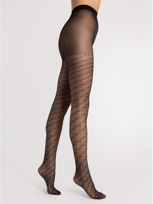 Belvedere Vertical Stripes Patterned Opaque Tights by Fiore